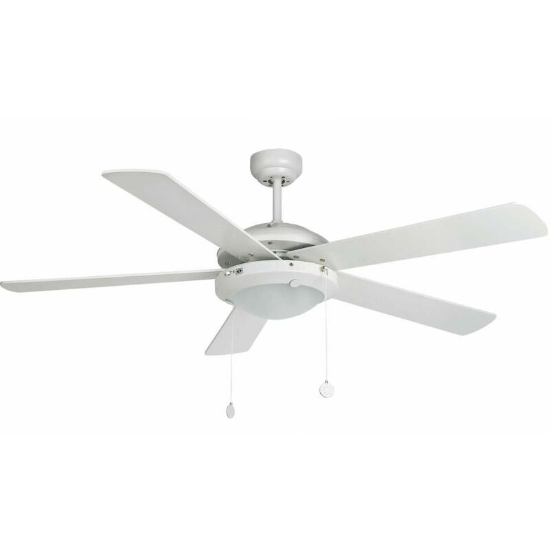 

Ventilador de techo con luz blanca cm 39X81X81 Faro Barcelona 33190 - Blanco hueso y arce