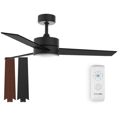 Ventilador De Techo Negro Luz Led 118cm  UNIVERSALBLUE