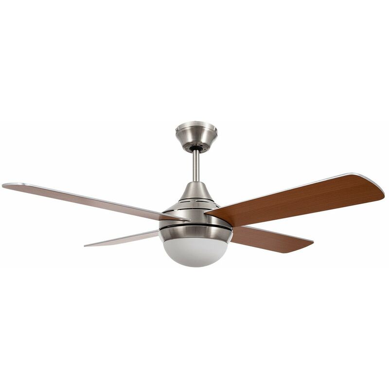 

Ventilador de Techo Niquel / Marrón 1XE27 AC con Mando a Distancia y Palas Reversibles Marrón,Níquel | IluminaShop