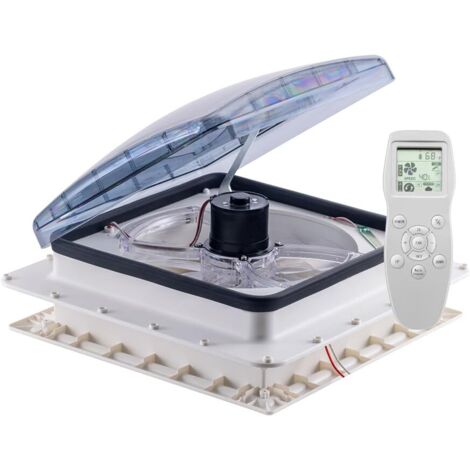 Ventilador de techo para autocaravanas, sensor de lluvia automático, protección contra la lluvia, potente extractor con 10 velocidades, 12 V.