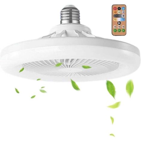 Ventilador de techo pequeño Ulisem con luz, ventilador de techo cerrado, ventilador de techo
