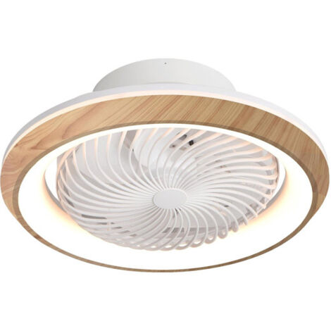 Ventilador De Techo Plafon Madera 14w 49 X 21 Cm Dupi