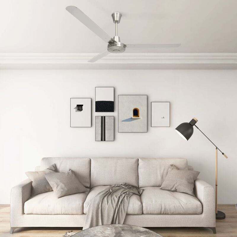 

Ventilador de techo plateado 142 cm