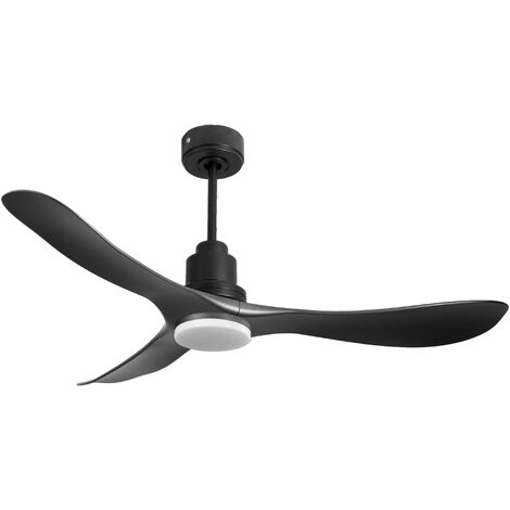 Ventilador de techo Reversible Termostato Dimable Wifi Motor DC Techos Inclinados Mando a Distancia Luz tres tonos Hypersilence Memoria