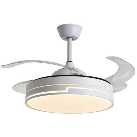 Ventilador de Techo ROBIN, BEL AIR HOME - Motor DC, Aspas Desplegables, Luz LED 36W 3000K/4000K/6500K, Mando a Distancia Incluido - Color: Blanco
