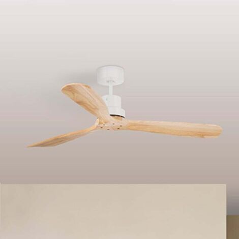 Ventilador de techo sin luz blanco/pino Ø 132 cm LANTAU DC 33561DC