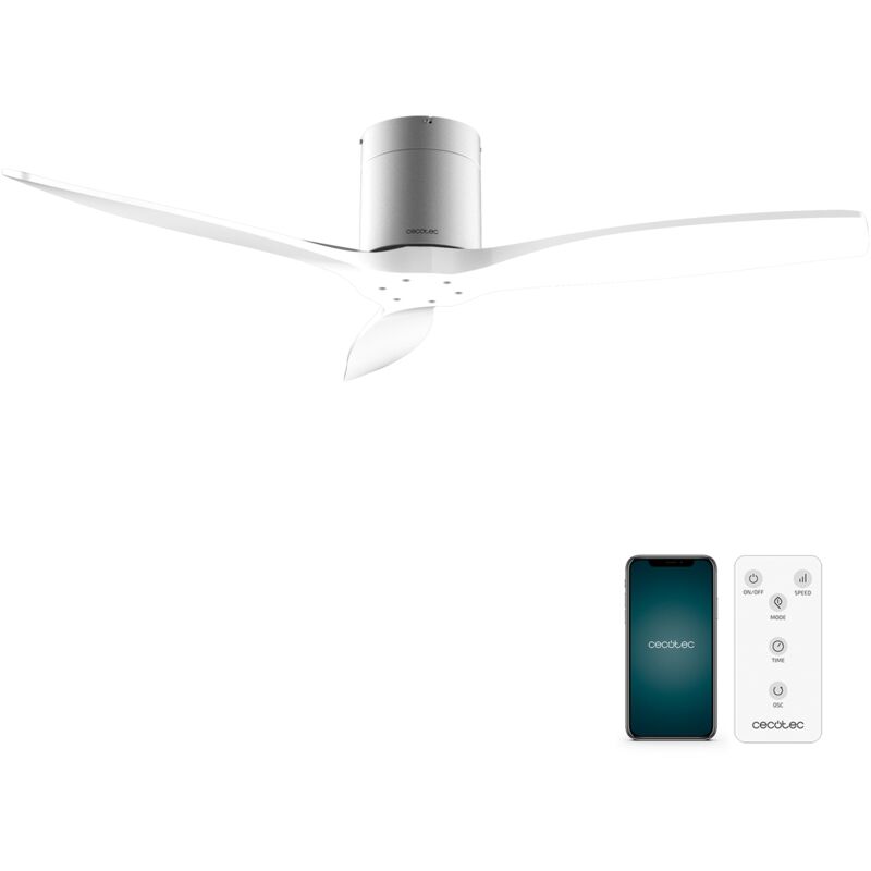 Ventilador de techo sin luz EnergySilence Aero 5500 Aqua IronWhite Connected - Cecotec