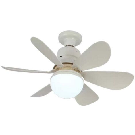 Ventilador de techo Ulisem con luz y control remoto, ventilador de techo LED regulable, ventilador de araña E27, 6 aspas