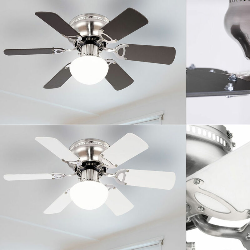 

Ventilador de techo LED con cambiador de color RGB, regulable, control remoto Interruptor de 3 pasos adelante / atrás 81,2 cm