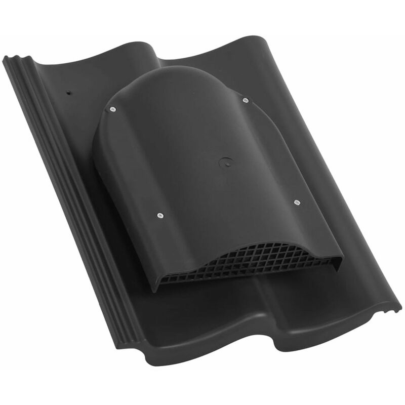 

Ventilador de tejado plano negro