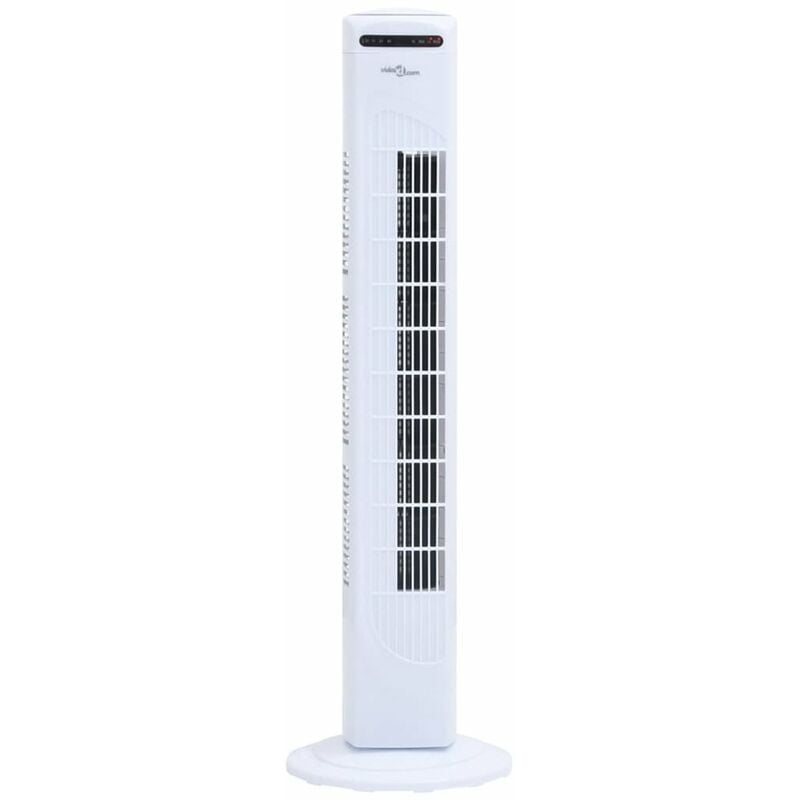 

Ventilador de torre con mando y temporizador Φ24x80 cm blanco