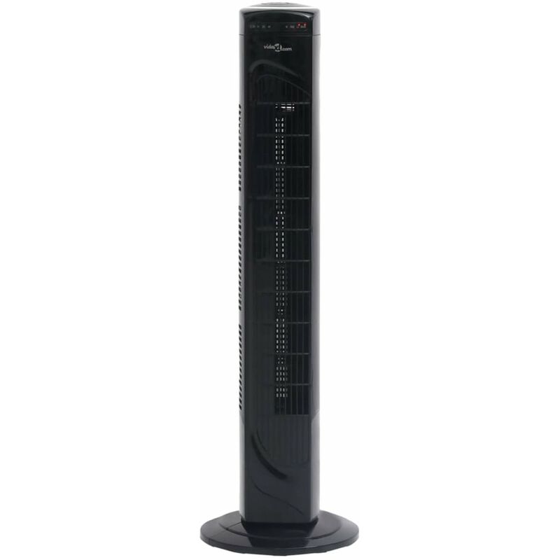 

Ventilador de torre con mando y temporizador Φ24x80 cm negro