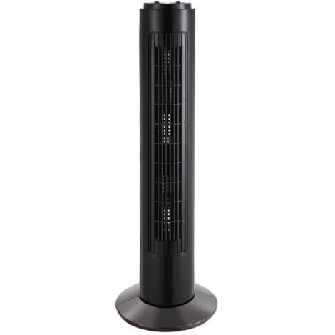 Ventilador de torre cuco negro 3velocidades 50w temporizador rotatorio 78x22x22 cm