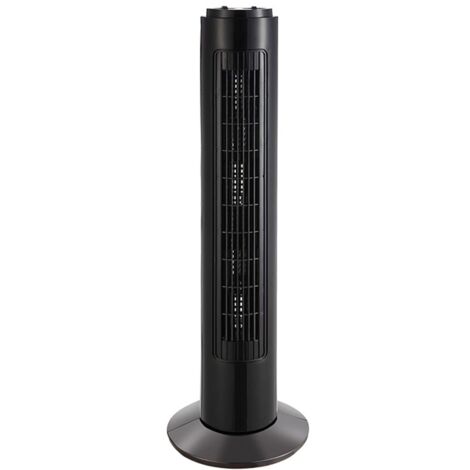 Ventilador de torre Cuco negro 50W 3 velocidades Temporizador rotatorio