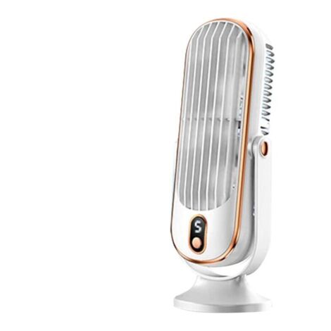 Ventilador de torre plegable sin aspas de 720°, oscilante silencioso con 5 modos, de bajo consumo energético para dormitorio y oficina, color blanco.
