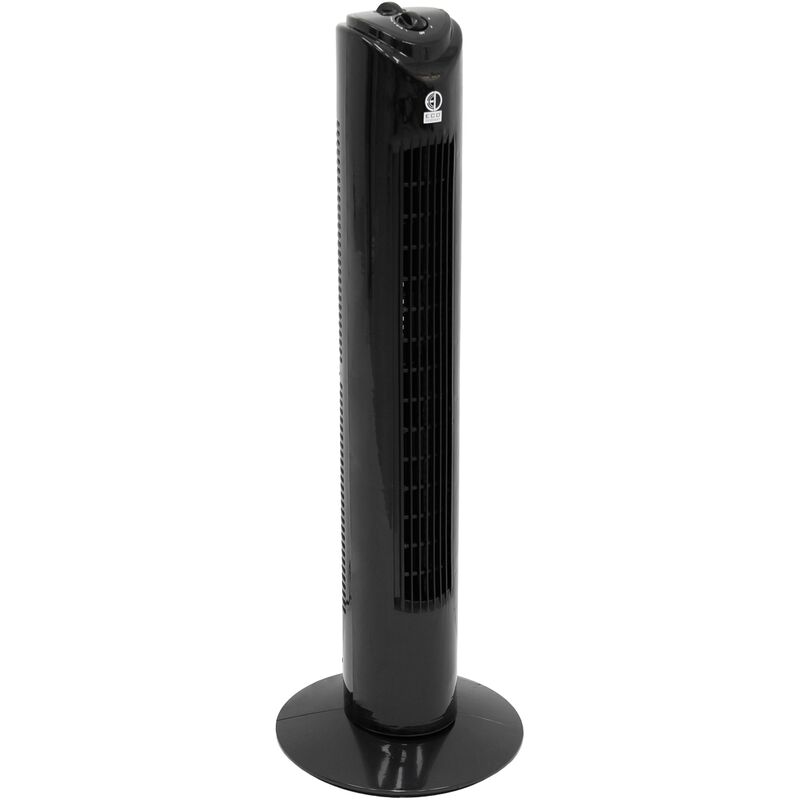 

Ventilador de torre portatil climatizador pedestal 45W 81cm 3 velocidades negro