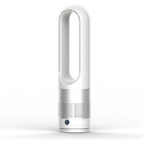 Ventilador de torre sin aspas ZVD de 18 pulgadas, con refrigeración y calefacción, 8 velocidades, temporizador de 8 horas, rotación cíclica de 80°, pantalla LED, ideal para dormitorios y oficinas.