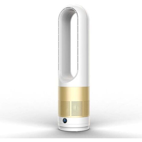 Ventilador de torre sin aspas ZVD de 18 pulgadas, solo enfriamiento, 8 velocidades, temporizador de 8 horas, rotación de 80°, pantalla LED, ideal para el hogar y la oficina.