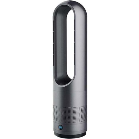 Ventilador de torre sin aspas ZVD de 18 pulgadas, solo enfriamiento, 8 velocidades, temporizador de 8 horas, rotación de 80°, pantalla LED, ideal para el hogar y la oficina (fresno titanio)