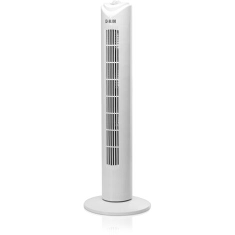 Ventilador de torre “TF40” oscilante (50W con temporizador y 3 velocidades) IP20 Ø26x80cm color blanco