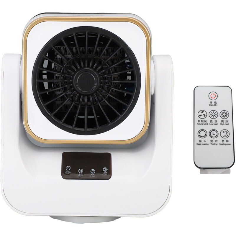 Xisrens Schwarz Ventilador Enfriador Y Calefactor 2 En 1 De 1000 W Para Escritorio Eléctrico, Pequeño, Portátil, Con Pantalla Digital Led.