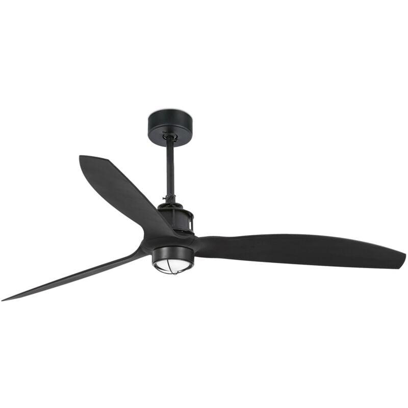 Faro Barcelona - just fan Ventilador de techo negro mate con luz 32100-10