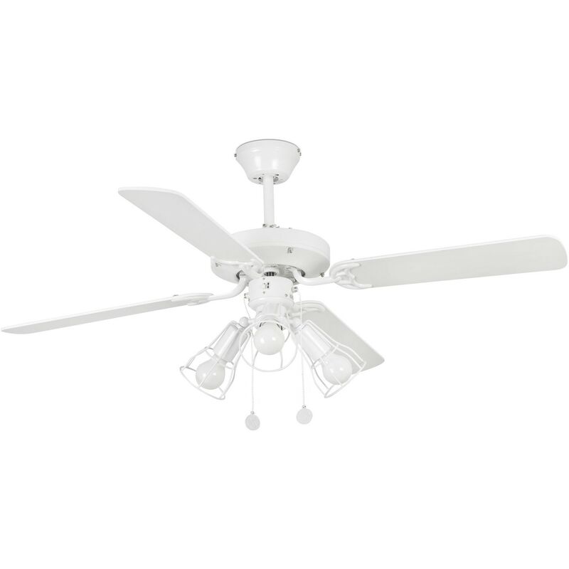 

Faro Barcelona - YAKARTA Ventilador de techo blanco con luz - BLANCO