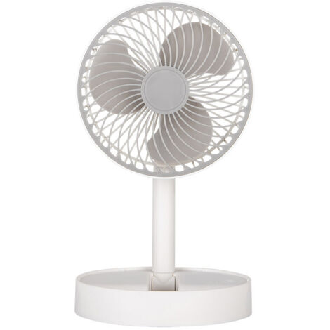 Ventilador Inalambrico Dc Portatil Jerico Blanco/gris 5w 3vel Recargable