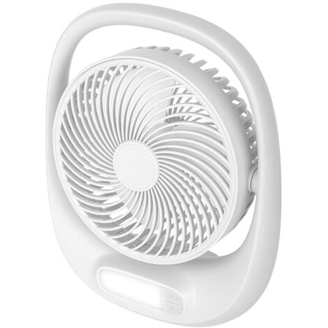 Ventilador Inalambrico Sobremesa Aguila Blanco 5w 3vel Recargable