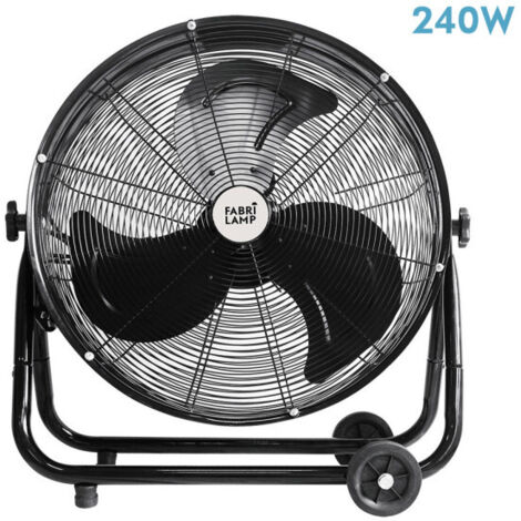 Ventilador Industrial Poniente 240w Negro 85x86x41,5 Cm 3 Velocidades Orientable C/ruedas