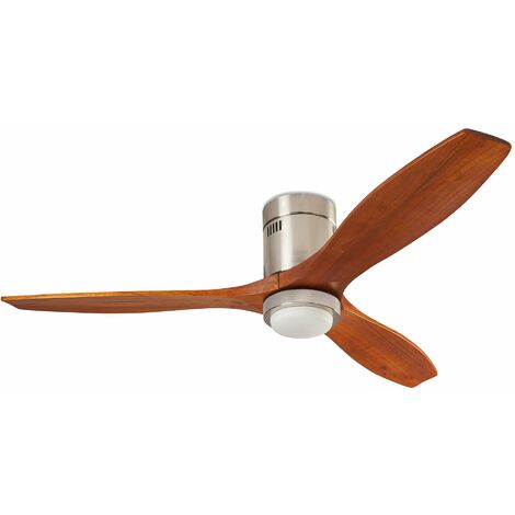 Energiespar Deckenventilator Stem helles Holz mit LED