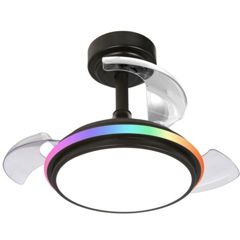 Ventilador LED aspas plegables Antila Mini XS RGB CCT (40W)  Negro