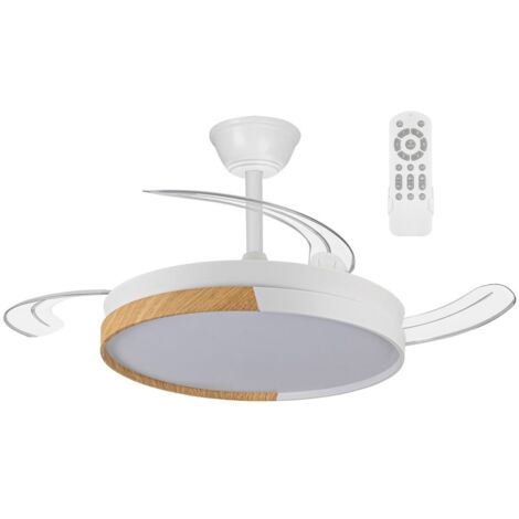 Ventilador LED aspas plegables Arpino Blanco CCT Dim (45W)