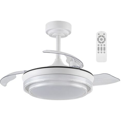 Ventilador LED aspas plegables Mesina Mini Blanco CCT Dim (46W)