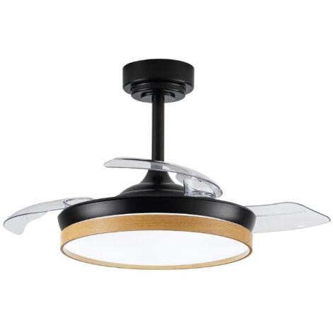 Ventilador LED aspas plegables Panam Mini Negro 46W 5520Lm CCT