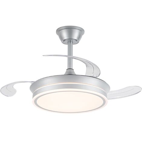 Ventilador LED aspas retráctiles Evo Mini Plata 46W 5520Lm CCT Dim Smart