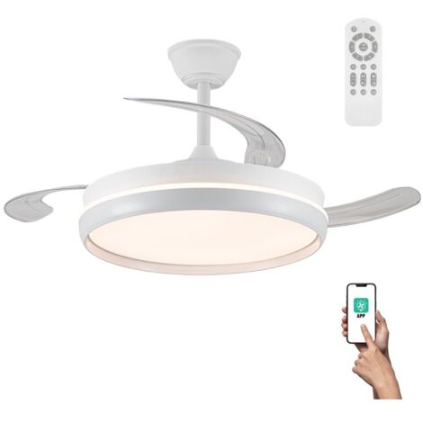 Ventilador LED aspas retráctiles Michu Evo CCT Dim (72W)