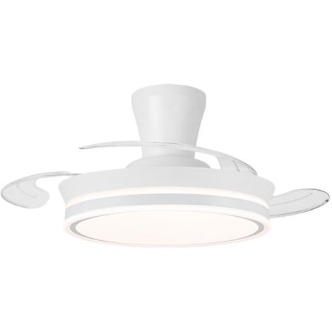 Ventilador LED aspas retráctiles Supereco Long Mini 39W 3822Lm CCT