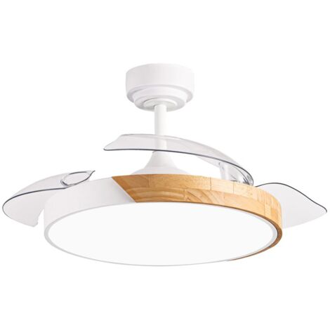Ventilador LED aspas retráctiles Taoro Mini CCT Dim (46W)  Blanco