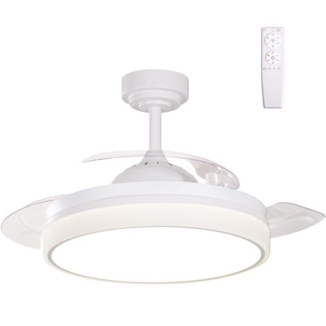 Ventilador LED aspas retráctiles Vera 35W 2900 Lm CCT