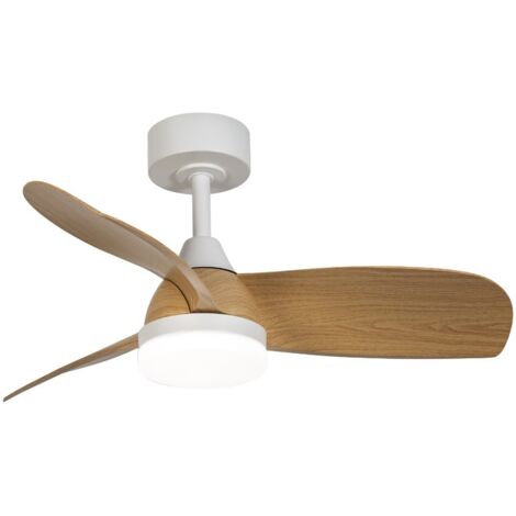 Ventilador LED Byan Blanco Madera 18W 2000Lm CCT Dim