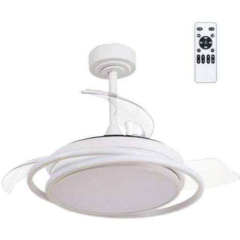 Ventilador LED con aspas plegables Antila Mini CCT (45W)  Blanco