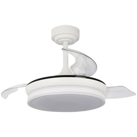 Ventilador LED con aspas retráctiles Ilsa Mini Blanco CCT (35W)