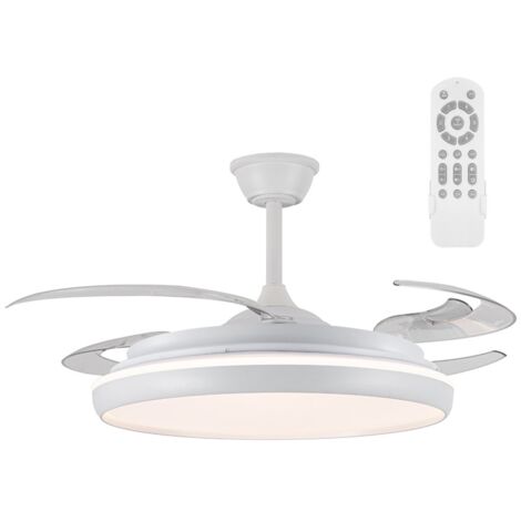Ventilador LED con aspas retráctiles Michu L CCT Dim (80W)