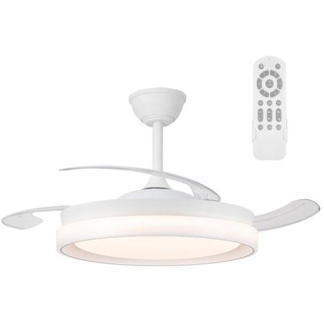 Ventilador LED con aspas retráctiles Nestera Eco Blanco CCT Dim (45W)