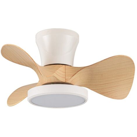 Ventilador LED Moll Blanco Madera 20W 1900Lm CTT Dim