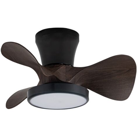 Ventilador LED Moll Negro Madera 20W 1900Lm CCT Dim