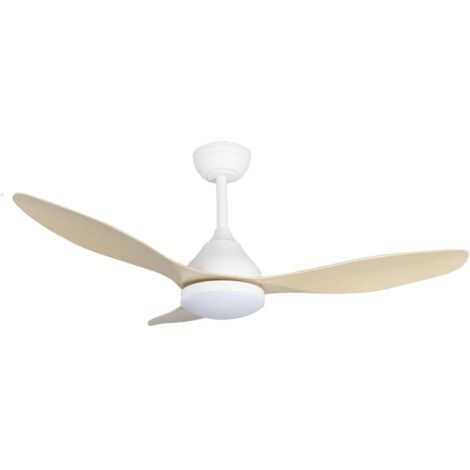 Ventilador LED Stel Blanco Madera: Silencio y Estilo Nórdico en Tu Hogar