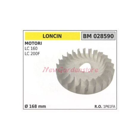 Ventilador magnético LONCIN motor LC 160 200F Ø 168mm 028590 1P61FA
