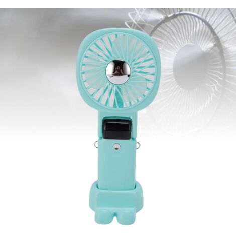 Ventilador multifuncional y portátil con batería integrada de 2400 mAh, 3 velocidades, funcionamiento silencioso para viajes y oficina, para colgar o colocar de pie con soporte y pinza de ABS. Color v